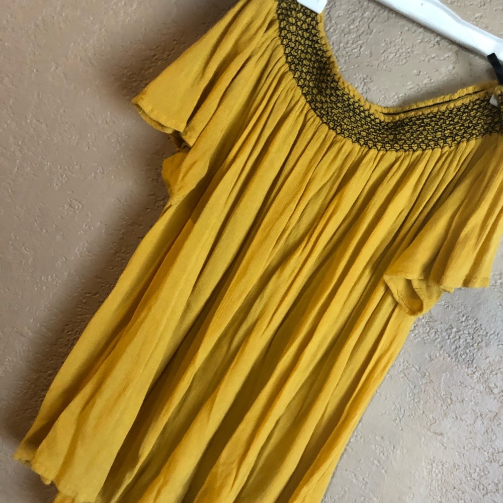 Yellow Off The Shoulder Top